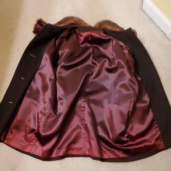 Vintage brown coat three quarter sleeve in excellent condition size M - Picture 5 of 8